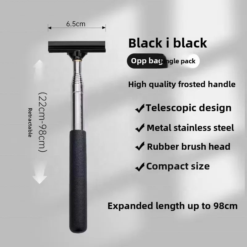 NEW Arrivals 2PCS Set Car Rearview Mirror Wiper Cleaning Tool Auto Glass Mist Cleaner Car Accessories Handle Telescopic Window Cleaning Brush Car Cleaning Supplies