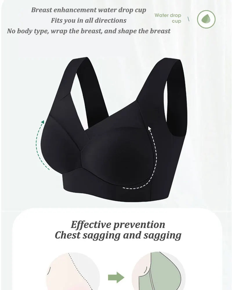 NEW Arrivals 5PCS Set L-3XL Women Sports Bras Full Cup Brassiere Female Sexy V Neck Lace Splicing Bralette Large Wireless Size Soft Sleepwear Lingerie