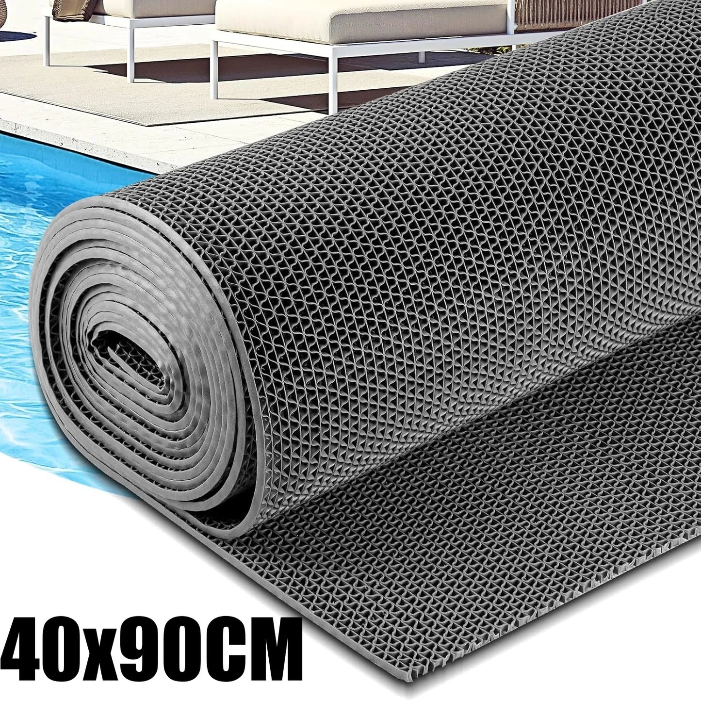 NEW 1-2-4-8PCS Set Green/Red Color 40x90CM Non-Slip Floor Mats PVC Kitchen Bathroom Shower Indoor Outdoor Water Pool Waterproof Dirt-Resistant Foot Mats Carpet Non-Slip Mats