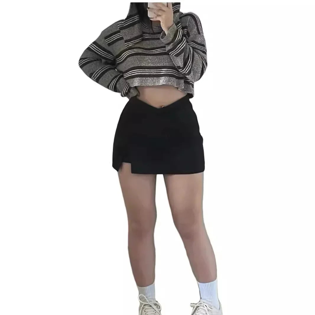 NEW Arrivals S-4XL Plus Size Sexy Hot Mini Skirt New Style Women's Summer Pear Shaped Slimming Black Skirt A- Line Flattering Body Shape Revealers Girls Sexy Streetwear Clothes