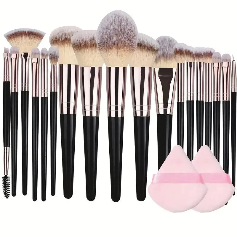 Professional 20PCS Makeup Brushes Set Eyeshadow Foundation Concealer Blending Blush Brush Kabuki Soft Fluffy Women Girls Beauty Salon Tools Female Ladies Luxury Cosmetics Accessories Products