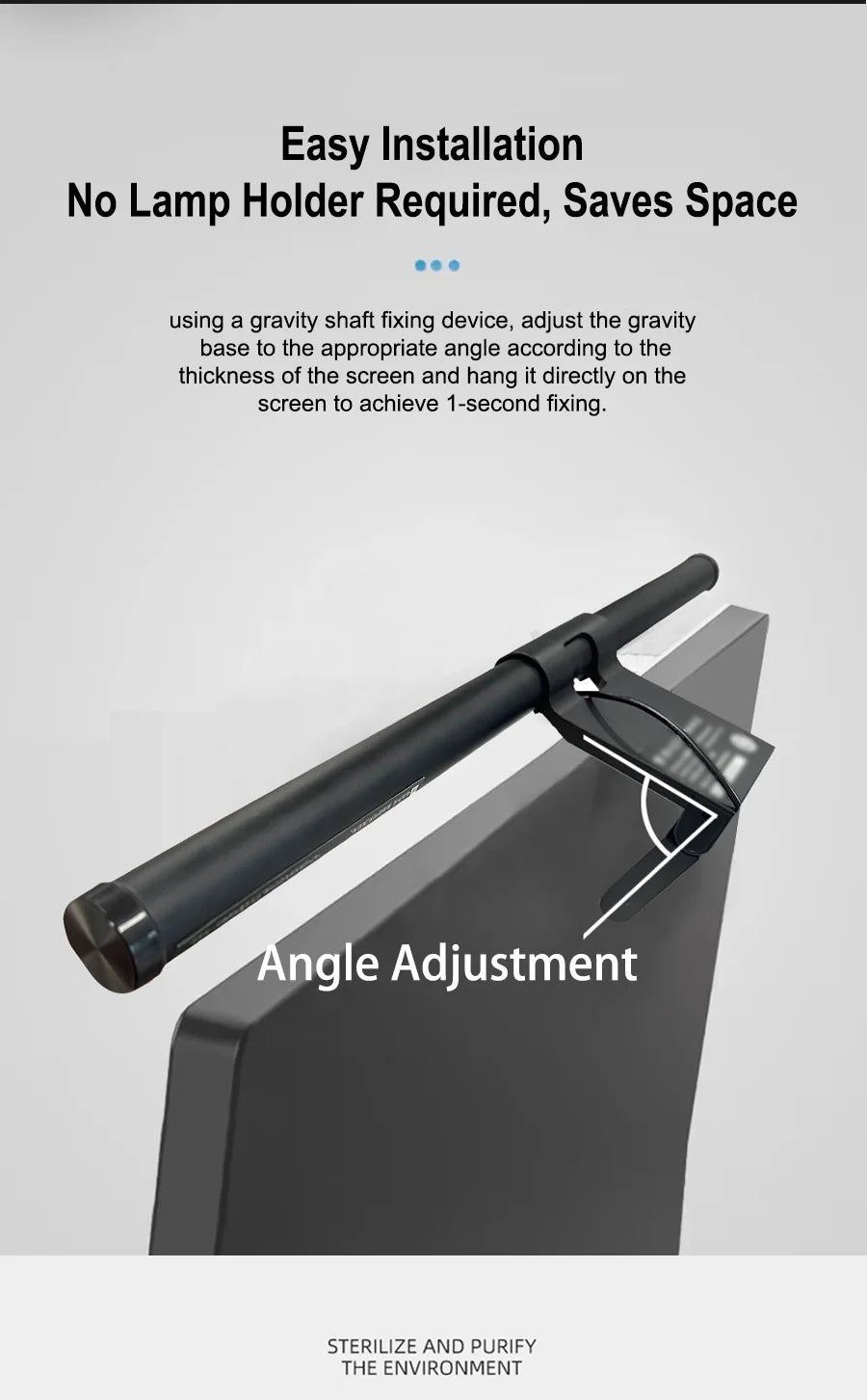 NEW Arrivals 30CM Screen LED Bar Desk Lamp PC Computer Laptop Screen Lamp Hanging Light Bar Table Lamp Office Study Reading Light For LCD Monitor