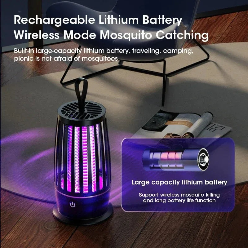 NEW Arrivals Portable Electronic Mosquito Killer Terminator Lamp Anti-Mosquito Lamp Mosquito Repellent Home Indoor Outdoor Camping Beach Balcony Garden Insects Flies Electronic Trap