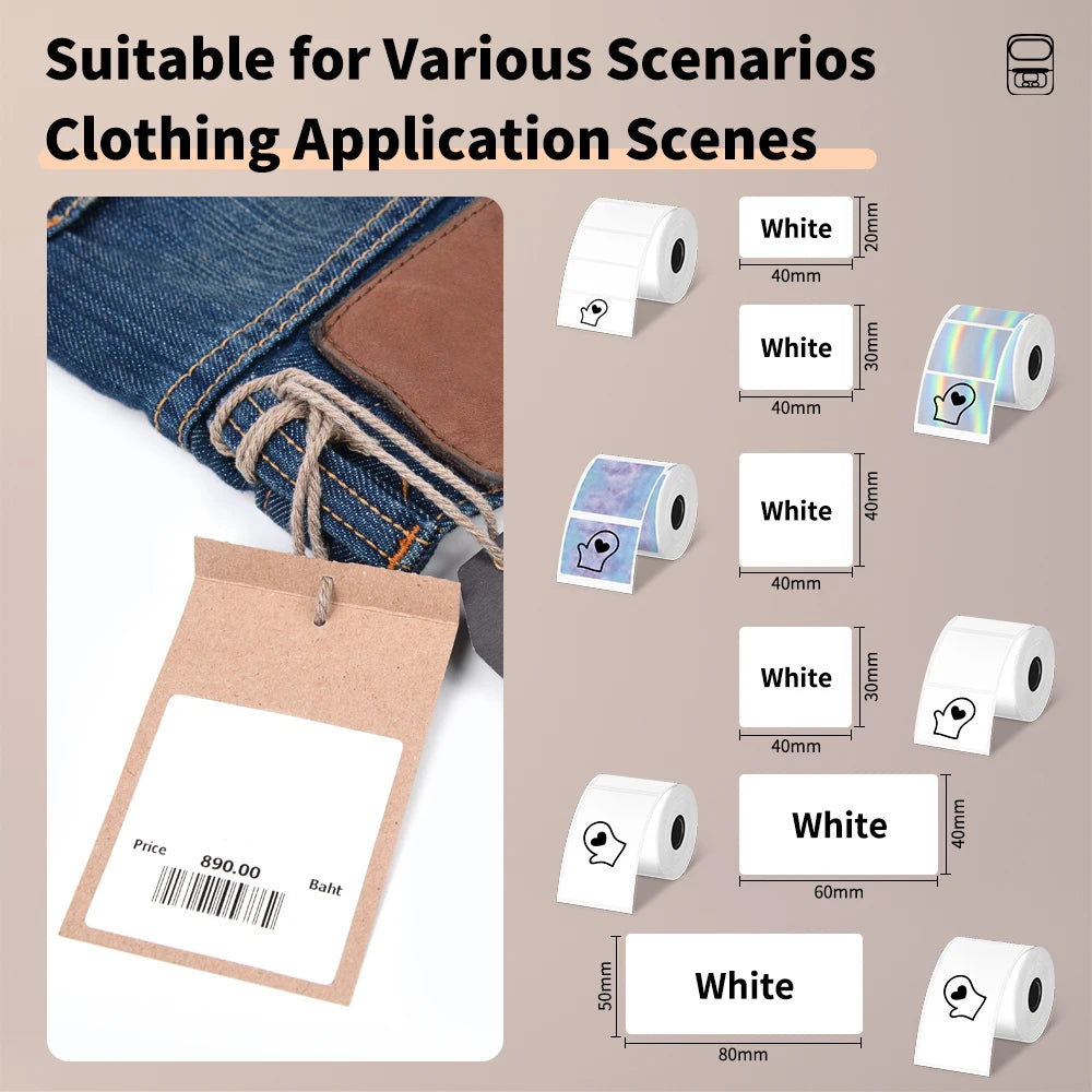 BRAND NEW Original PHOMEMO M110 Label Printer Mini Printer Thermal Label Maker Portable Labeling Machine for Business Barcode Cable School Home Office Business Thermal Printer Set
