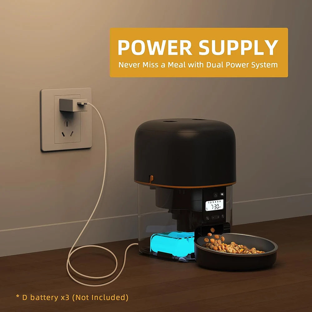 NEW Arrivals 5G Video Feeder 2L Button WI-FI Camera Automatic Cat Feeder Pet Smart Cat Food Dispenser Timer Stainless Steel Bowl Auto Feeder For Cats Dog Bowl Pets Supplies