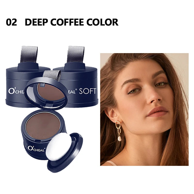 NEW 3 PCS Set Korean Hairline Fluffy Light Coffee Powder Repair Volume Powder Shadow Hair Concealer Coverage Fill Forehead Hairline Women Men Hair Care Accessories
