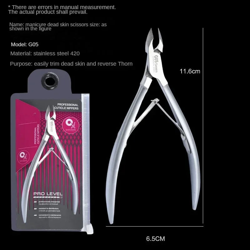 Stainless Steel Cuticle Trimmer Professional Nail Nipper Cuticle Remover for Fingernails Toenails Dead Skin Cuticle Scissors