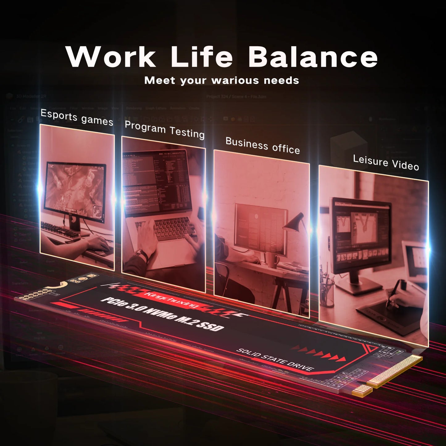 NEW Arrivals 128MB-2TB NV ME M.2 PCIe3.0 SSD Gen3x4 M.2 2280 Internal Solid State Drive for Laptop PC Desktops Home Office Computer Supplies