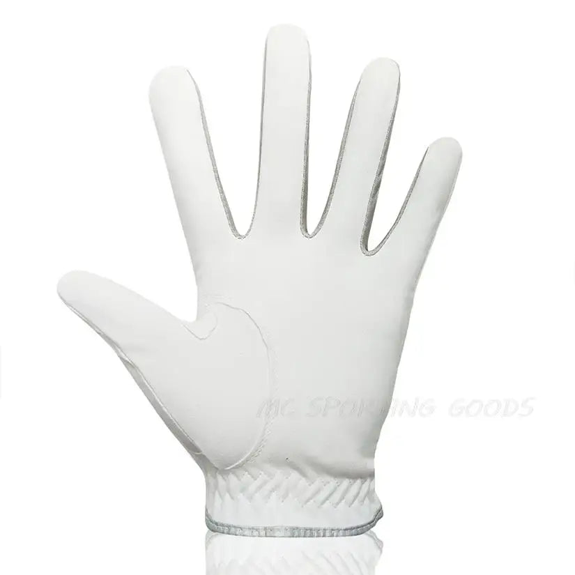 1pc Men's Golf Glove Micro Soft Fabric Breathable Golf Gloves With Magnetic Marker Replaceable White Glove