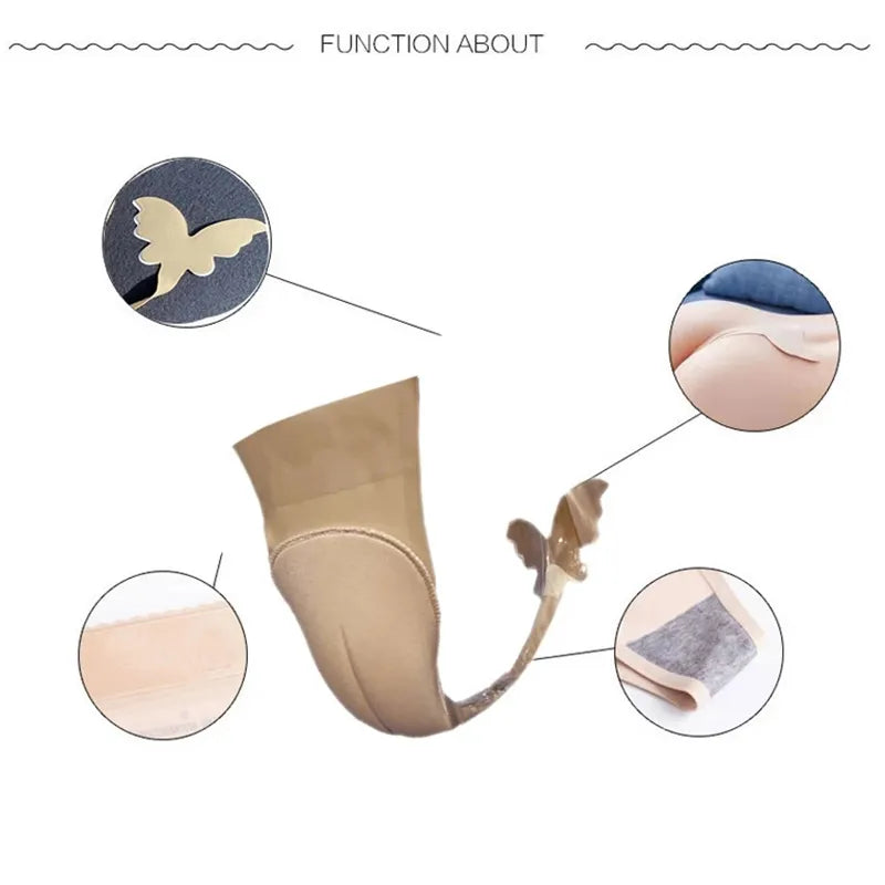 Men's Sexy Low Rise Self-adhering Camel Toe C String Crossdresser T-Back Thongs Hiding Gaff Underwear Bikini Briefs