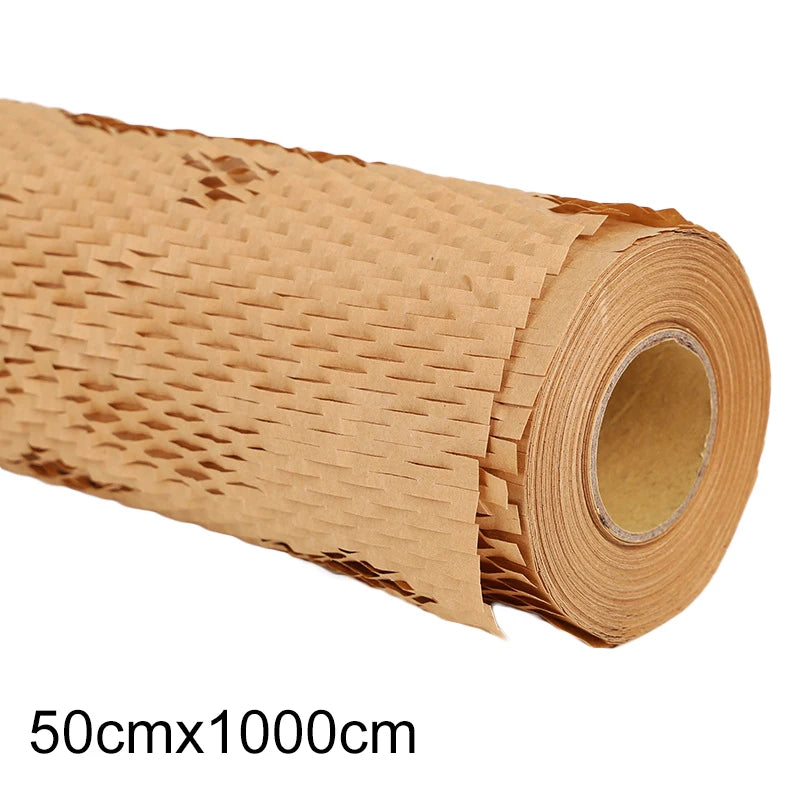 NEW Arrivals Honeycomb Kraft Wrapping Paper Cushioning Wrap Roll For Business DIY Gift Packaging Material Tissue Paper Travel Shipping Wrap Paper