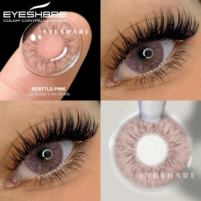 15 Colors/Styles 1 Pair New Natural Color Contact Lenses Brown Lenses Beauty Fashion Gray Pupils Lens Blue Lenses with High Quality Lens Eyewear Accessories Beauty Salon Supplies