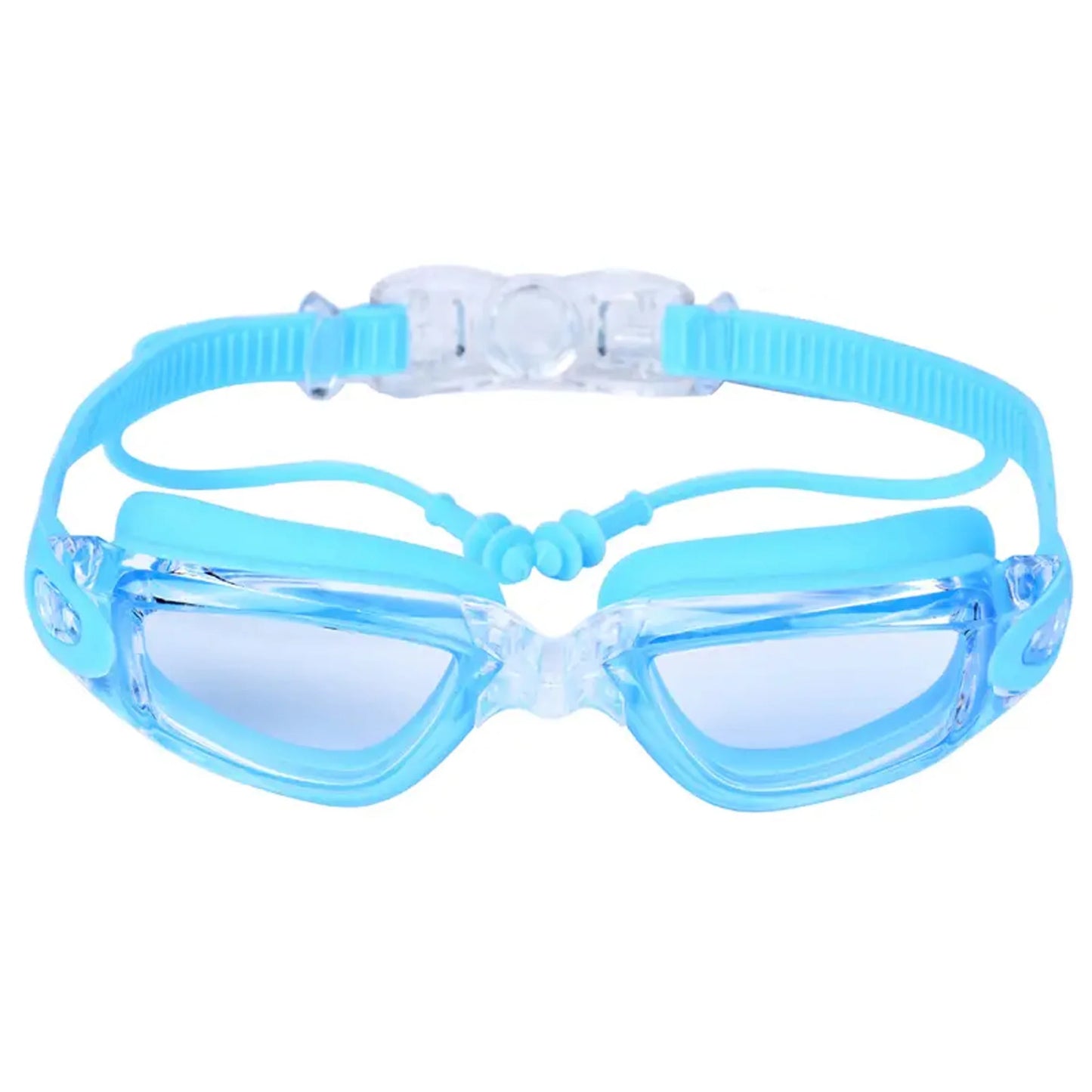 NEW 4 Colors Adult Swimming Goggles High Definition Swimming Water Pool Beach Goggles Non-Eye-Proof Silicone Earplugs Large Frame Anti-Fog Professional Waterproof Nose Ear Protection Set