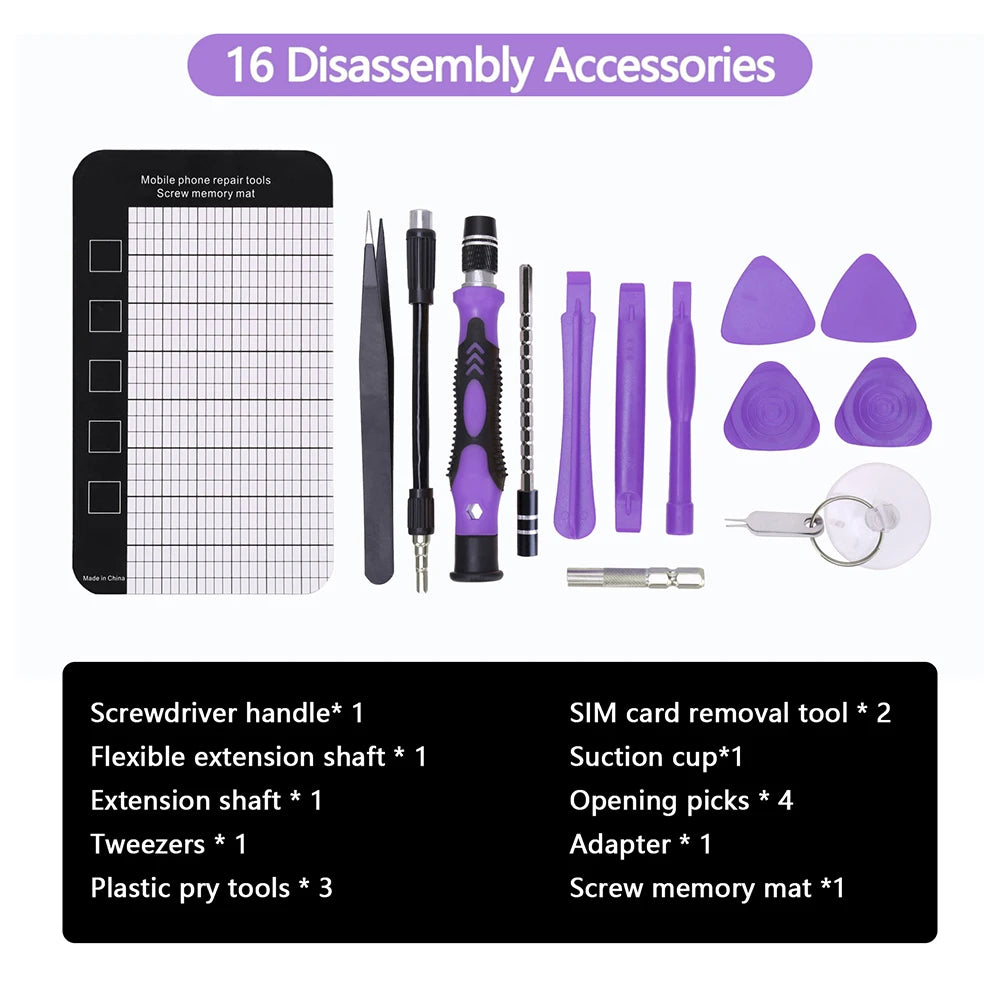 NEW Arrivals 170PCS In 1 Set Precision Screwdriver Set Magnetic Screw Driver Bits Torx Hex Bits iPhone Computer TV Mobile Phone Laptop Tablets Drone Professional Handle Repair Tool Kit