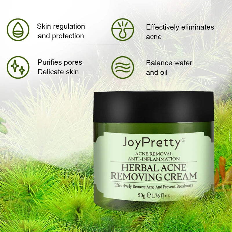 JoyPretty Herbal Acne Removal Face Cream Pimple Scar Treatment Moisturize Shrink Pore Acne Facial Cream Korean Skin Care Product