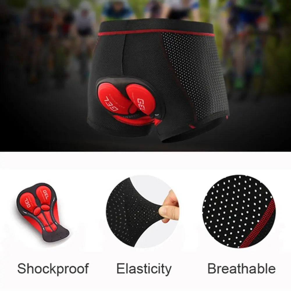 NEW Arrivals M-3XL Blue/Red Color Breathable Cycling Shorts Men Cycling Underwear 5D Gel Pad Shockproof Bicycle Underpants MTB Road Bike Equipment Cycling Apparel Accessories Sports Clothing Supplies