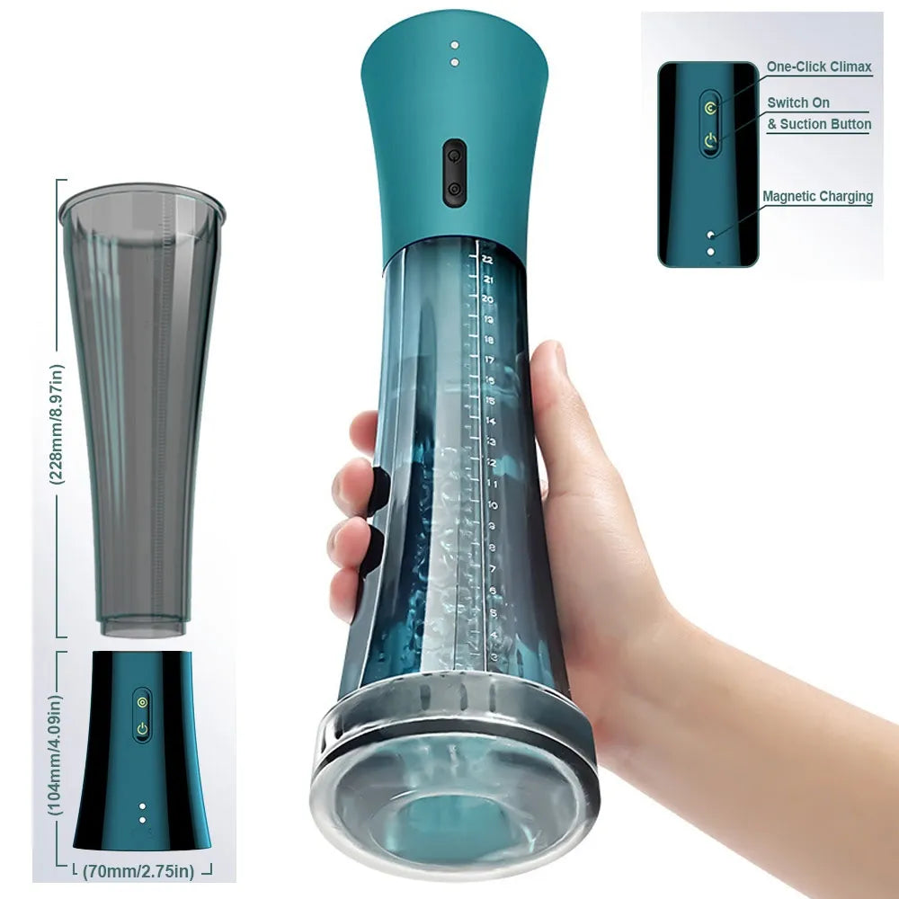 Automatic Sucking Male Masturbator Penis Extender Vacuum Pump Blowjob Machine Masturbation Cup Sex Toys for Men Adult Goods