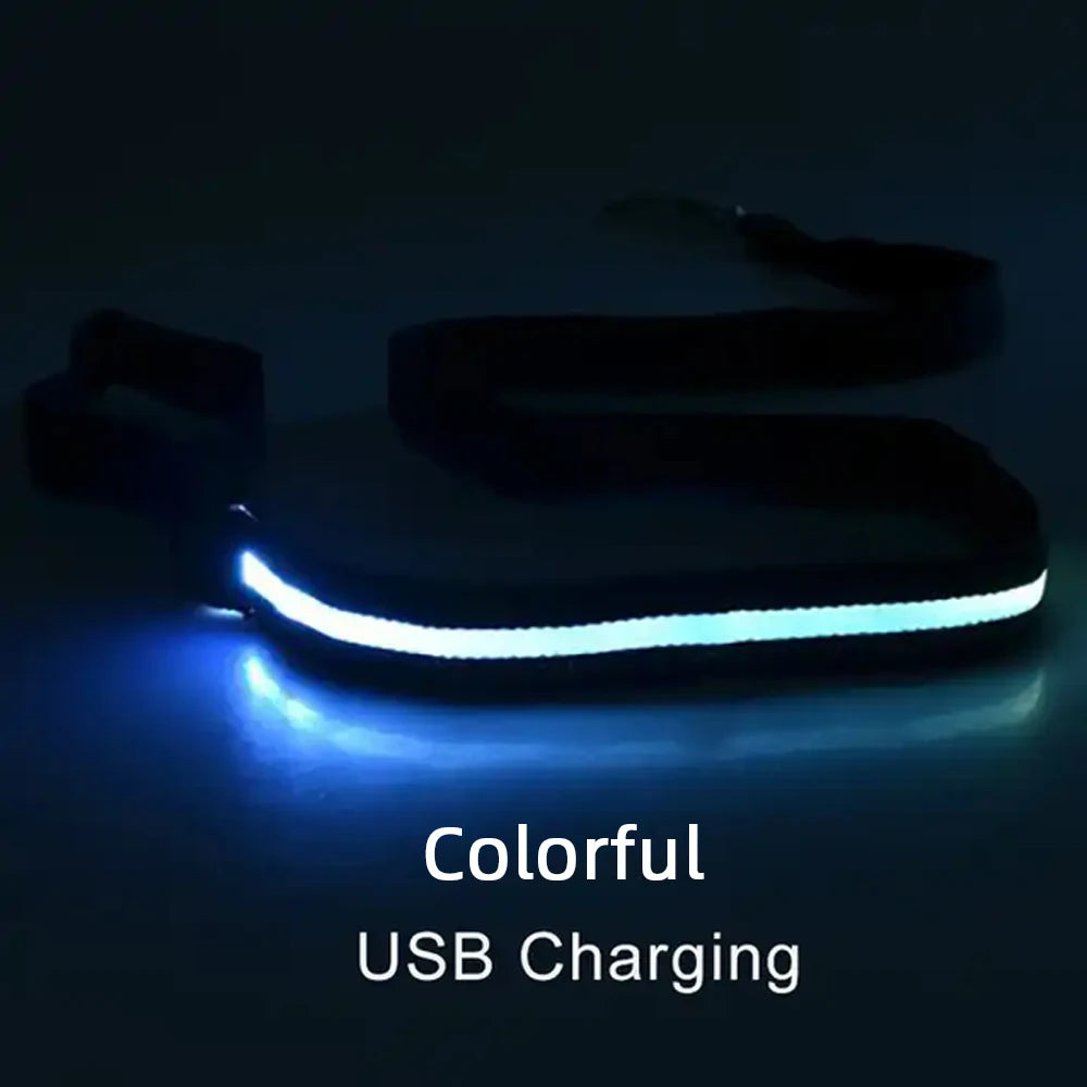 NEW LED Light Up Night Walking Dog Leash Luminous Rope Lead Leash For Dog Safety Flashing Glowing Dog Collar Harness Electronic Pet Accessories Pets Supplies