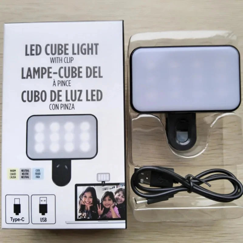 NEW Arrivals Cross-Border Mobile Phone Live Broadcast Video Camera Flashlight LED Flashing Light Bulb VLOG Light For Video Conferences Mobile Phones Accessories