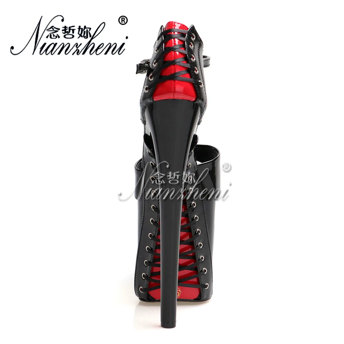 Exotic 20cm Gothic Retro Peep Toe Sandals 8Inch Strip Pole Dance Sexy Women's Shoes Crossdresser Catwalk Nightclub Plus Size