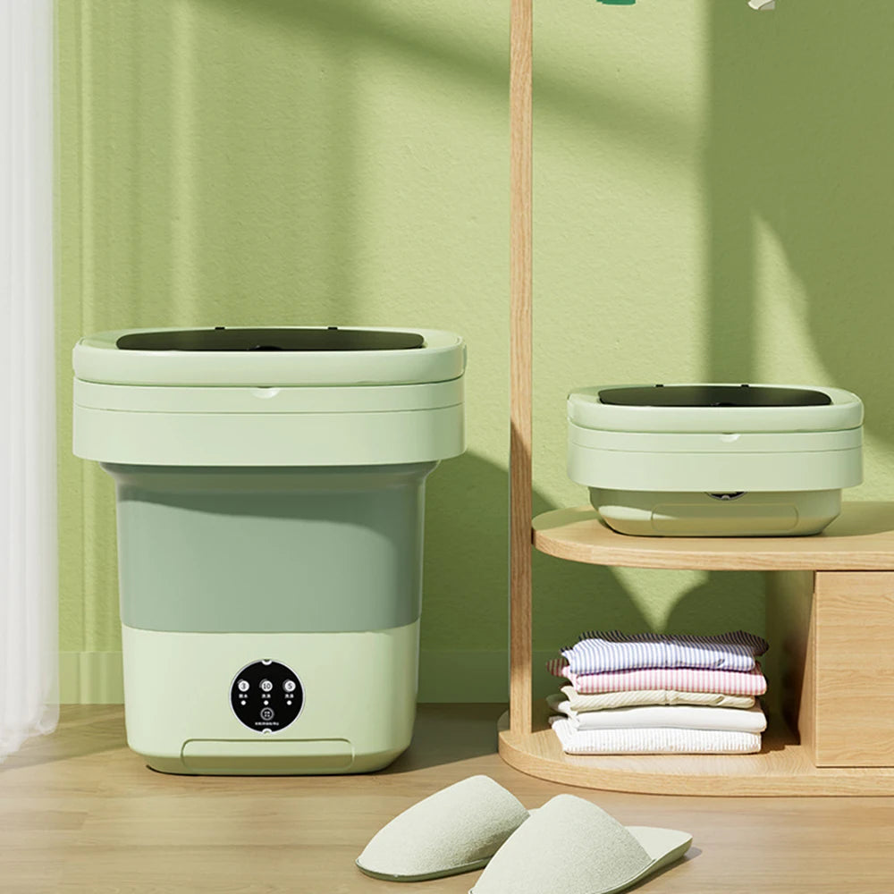 NEW Arrivals 6L 11L 4 Colors Folding Portable Washing Machine with Spin Dryer for Clothes Outdoor Travel Camping Home Ultrasonic Underwear Socks Mini Washer 110V 220V
