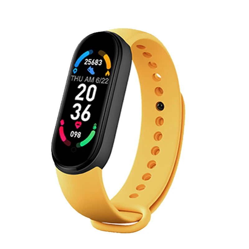 M6 Smart Watch Men Women Fitness Smart Bracelet Sports Band Heart Rate Blood Pressure Monitor Waterproof Multi-function Watches Accessories Products Electronics Sports Supplies