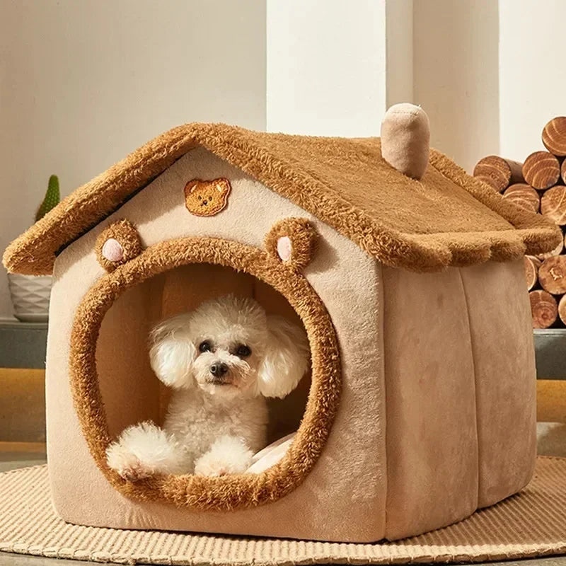 Pet House Nest Warm In Winter Suitable For Small Dogs Cats All Year Round Fully Removable Washable More Convenient For Cat Bed
