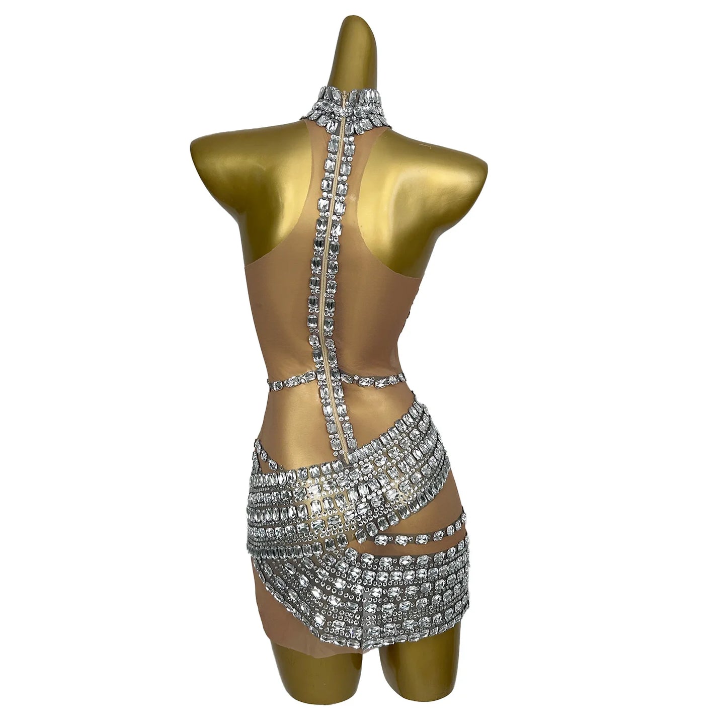 Low-Price Sales are Limited NEW Arrivals Sparkly Diamonds Mini Dress for Women Sexy Evening Nightclub Party Celebrate Birthday Dress Photo Shoot Performance Stage Wear
