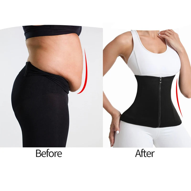 BurVogue Women Waist Trainer Trimmer Corset Sweat Belly Band Sports Girdle Sauna Suit Waist Trimmer Sweat Bands for Stomach