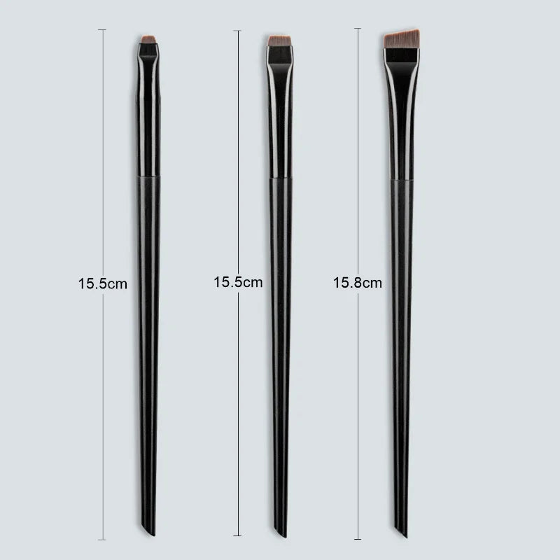3pcs/set Blade Eyeliner Brush Eyebrow Brush Portable Flat Fine Eye Liner Brow Contour Makeup Brushes Makeup Tool