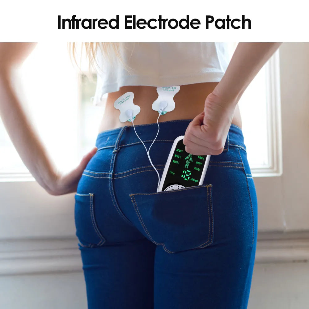 6 Modes EMS Electric Muscle Therapy Stimulator Tens Unit Machine Meridian Physiotherapy Pulse Abdominal Prostate Body Massager