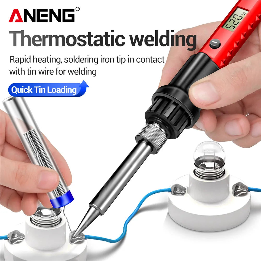 NEW Arrivals Electric Soldering Iron SL105 Digital Display Adjustable Temperature SL104 Adjustment Knob Portable Kit Weld Solder Repair