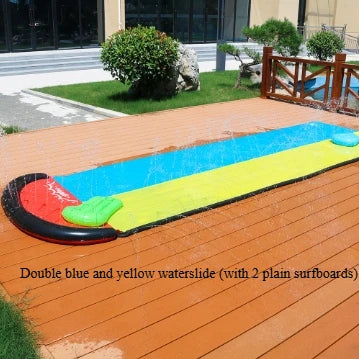 NEW Arrivals Summer Adults/Children's Inflatable Water Slide Outdoor Backyard Water Toys Game Swimming Pool Water Slide Parent-Child Outdoor Surfing Games Sports Supplies