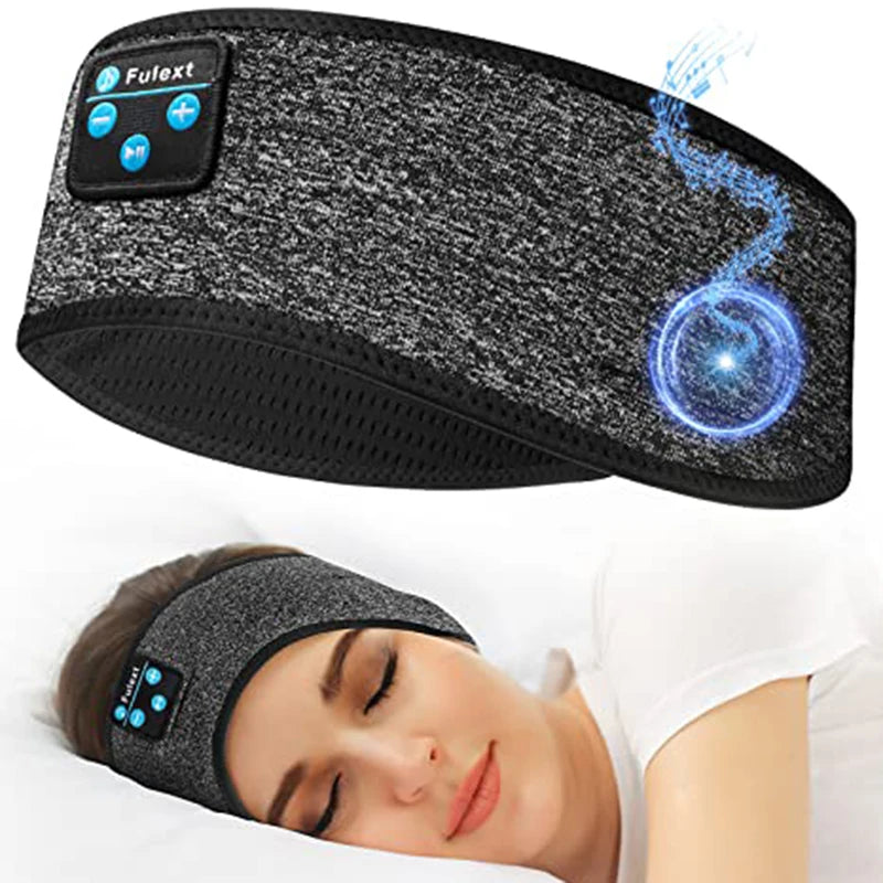 NEW Arrivals Wireless Bluetooth 5.0 Earphone Sleeping Band Music Headphones Soft Elastic Comfortable Eye Mask Sleep Headset for Side Sleeper