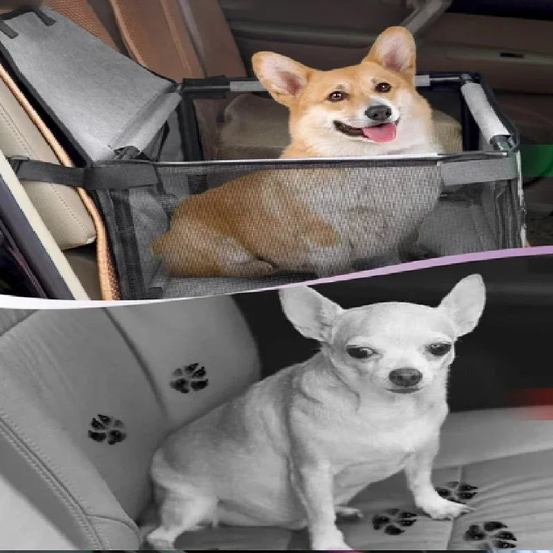 NEW Arrivals Dog Car Seat, Scratch Proof Durable Pet Booster Car Front Seat Puppy Safety Belt Stable Foldable Travel Pet Car Seat Dogs Safety Security Accessories Pets Supplies