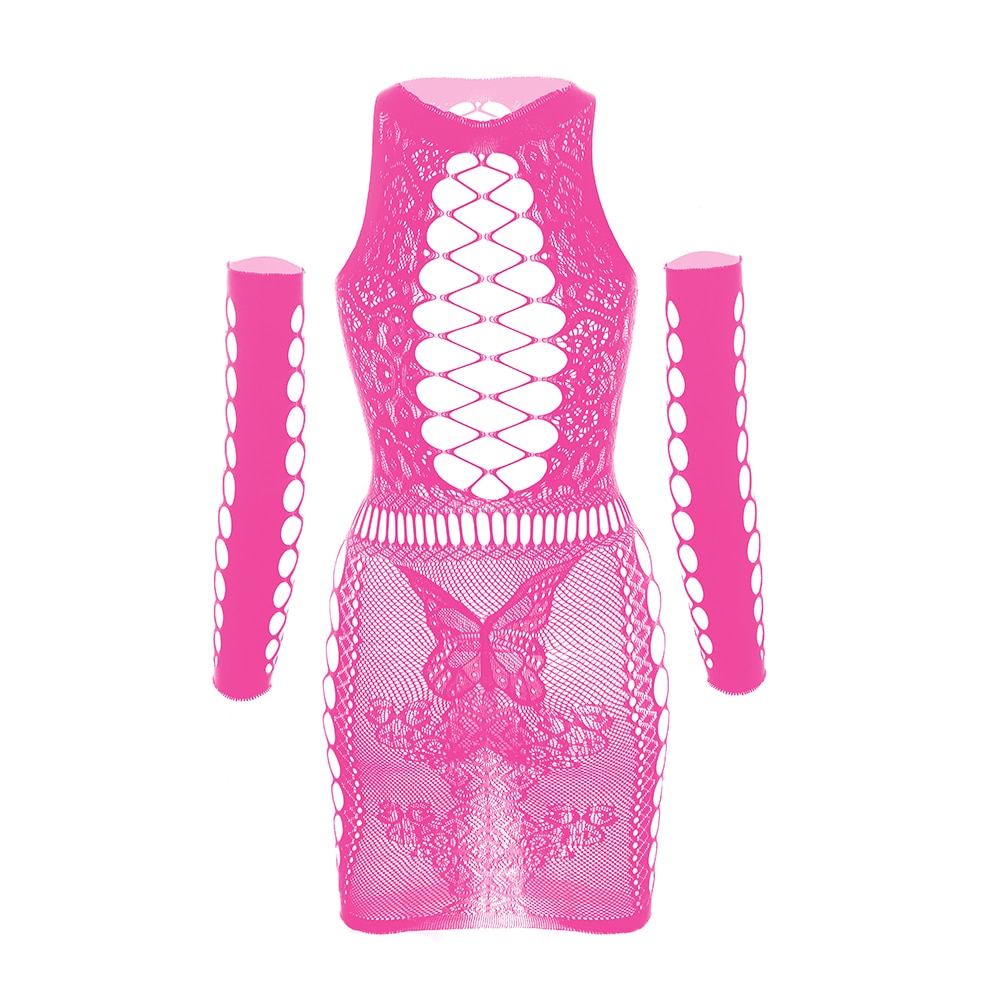 Gentleman Party Wear Erotic Club Dress with Glove Fishnet Lingerie Porno Costumes Sexy Underwear Fetish Gay Sissy Men Clothes