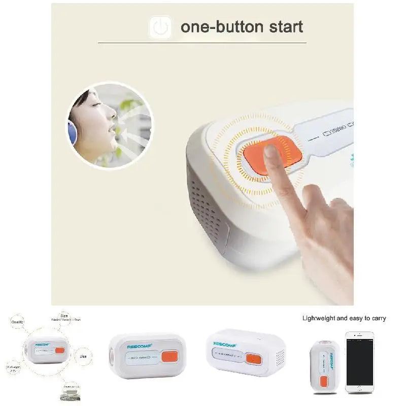Home Use Portable Respirator Ozone Sterilization Auto CPAP BPAP Cleaner Disinfector Air Purifier 2200mAh Sleeping Apnea Anti Snoring Machine Elderly Adults Kids Health Care Supplies