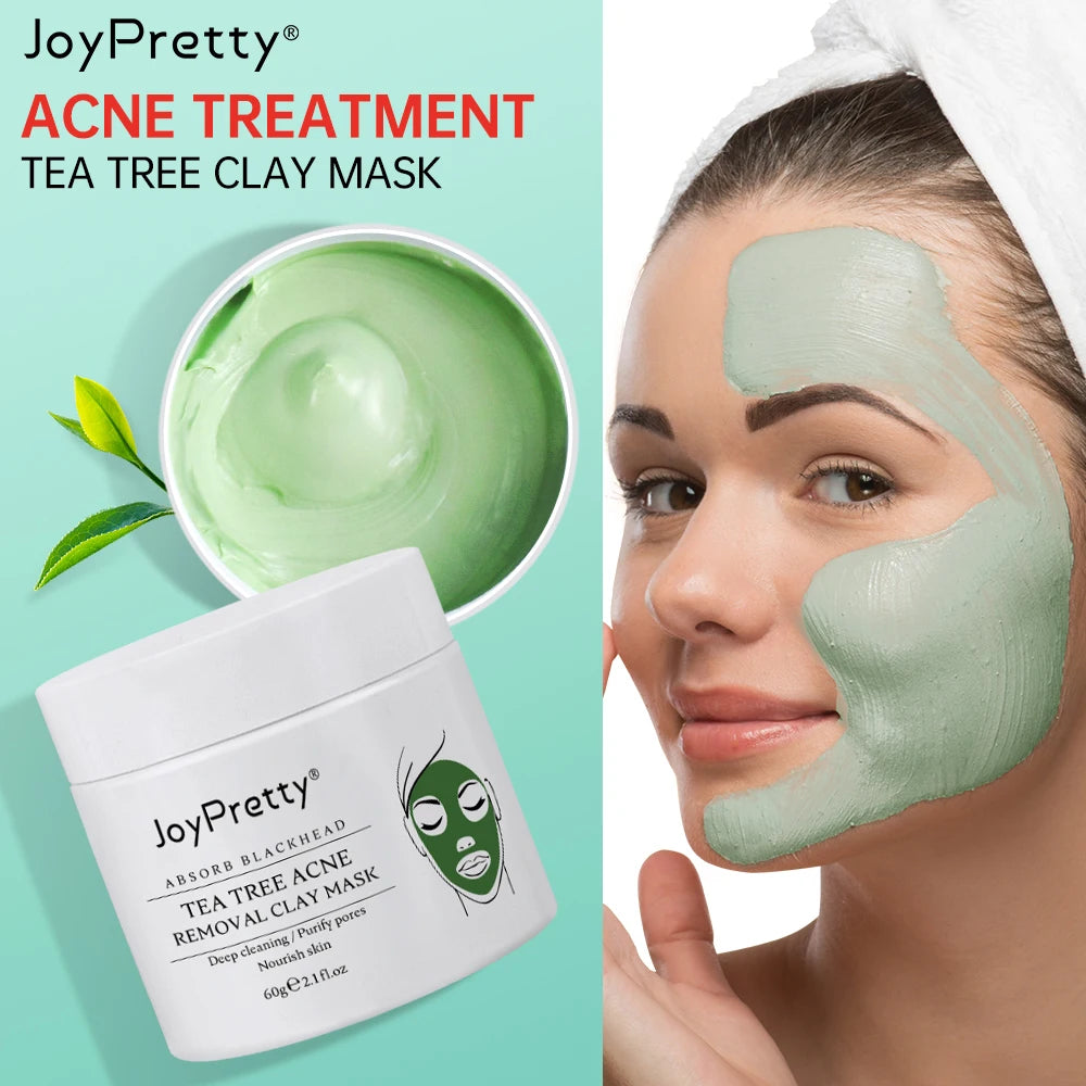 NEW Arrivals TEA Tree Facial Mask Oil Control Shrink Enlarged Pores Blackhead Remover Nourishing Face Clay Mask Korean Skin Care Supplies Home Ladies Beauty Salon SPA Products