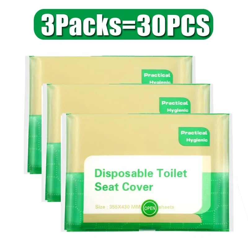 NEW Arrivals 200PCS Set Disposable Toilet Seat Cover Paper Portable Waterproof Soluble Water Travel Camping Hotel Bathroom Toilet Mat Pads