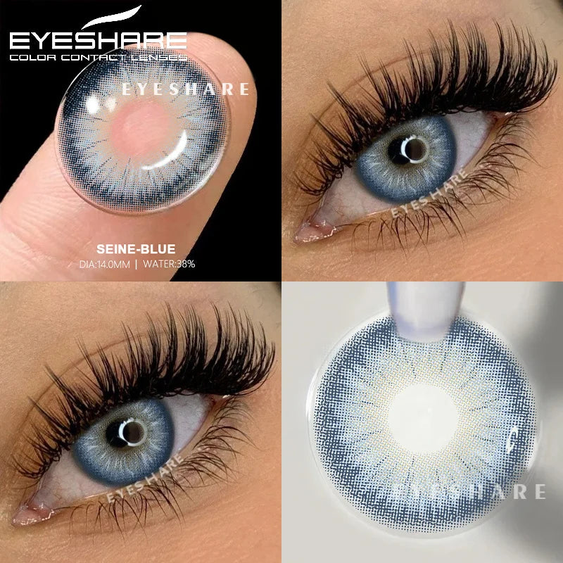 15 Colors/Styles 1 Pair New Natural Color Contact Lenses Brown Lenses Beauty Fashion Gray Pupils Lens Blue Lenses with High Quality Lens Eyewear Accessories Beauty Salon Supplies