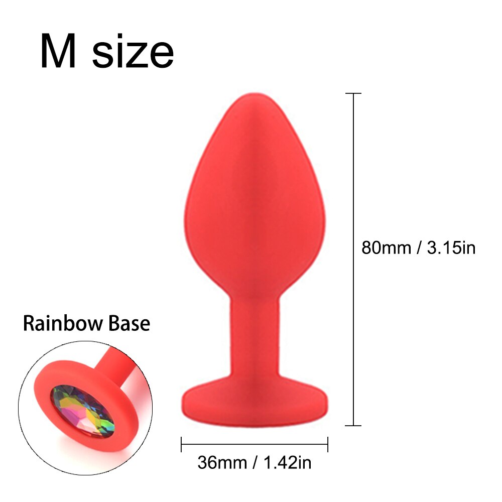 3 Sizes Sex Shop Adult Silicone Jewelry Anal Trainer Sex Prostate Back Yard Toy Anal Butt Plug for Women Man Couple Gay Unisex