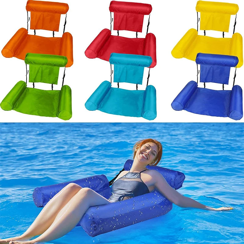 NEW Arrivals Inflatable Floating Hammock Aquatic Pool Inflatable Mat Lounger Sofa Water Sports Toys Pool Toys for Summer Pool Accessories Swimming Supplies