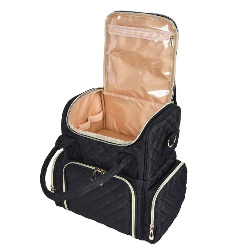 NEW Large Capacity 48 Bottle Nail Polish Organizer Bag Women Nail Art Storage Case Holds Bags Cosmetic Handbag Organizer Travel Carrying Nail Polish Cases Ladies Cosmetics Accessories Products