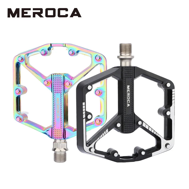 NEW Arrivals Ultralight Sealed Bearing Pedal Non-Slip Al Alloy Multi Specification Plating/Black Use for MTB BMX Road Bike about 410g Professional Pedals Bicycle Parts Accessories Sports Supplies