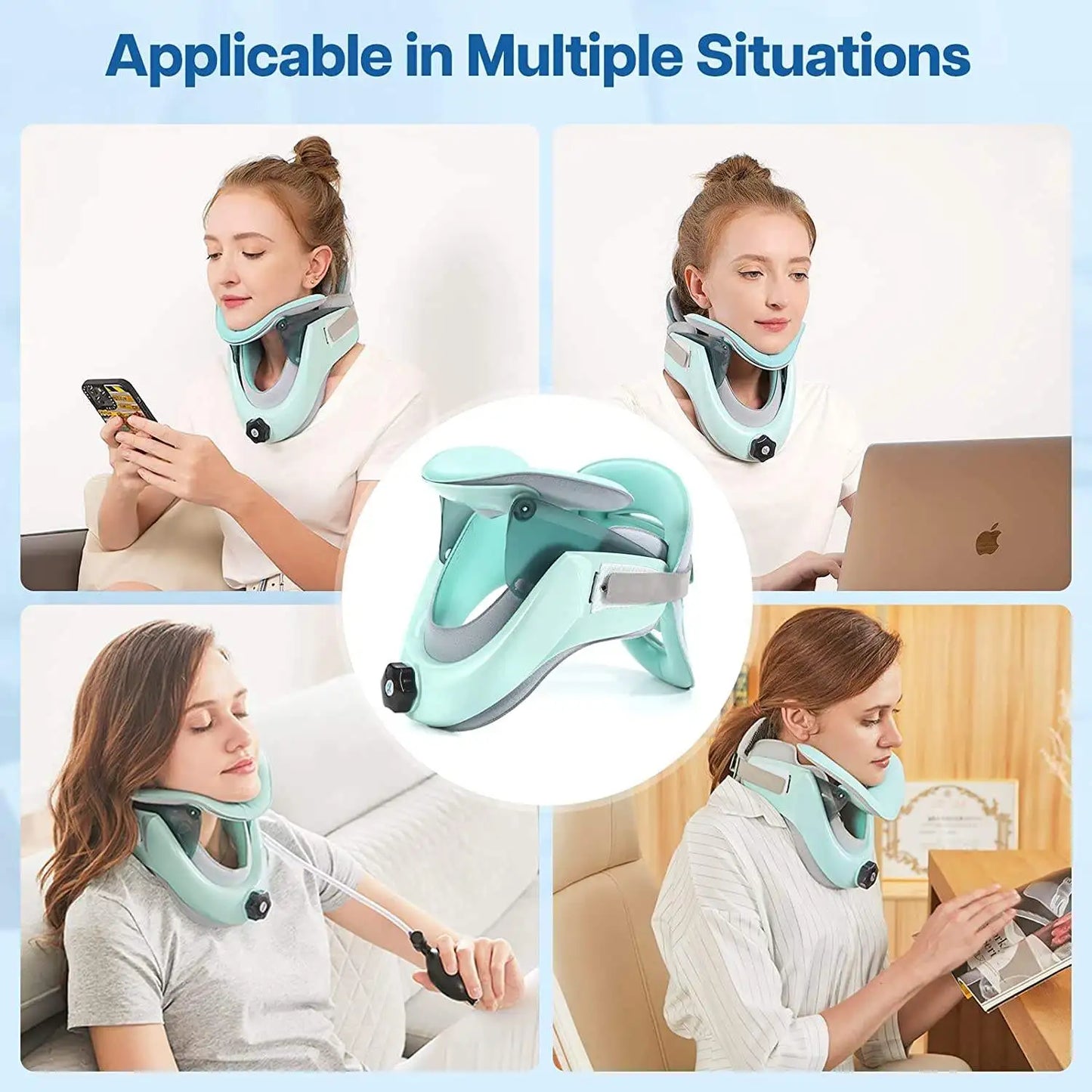 Air Sac Adjustable Neck Stretcher Collar For Cervical Spine Rehabilitation Relief Neck Shoulder Muscle Pain Relief Traction Device