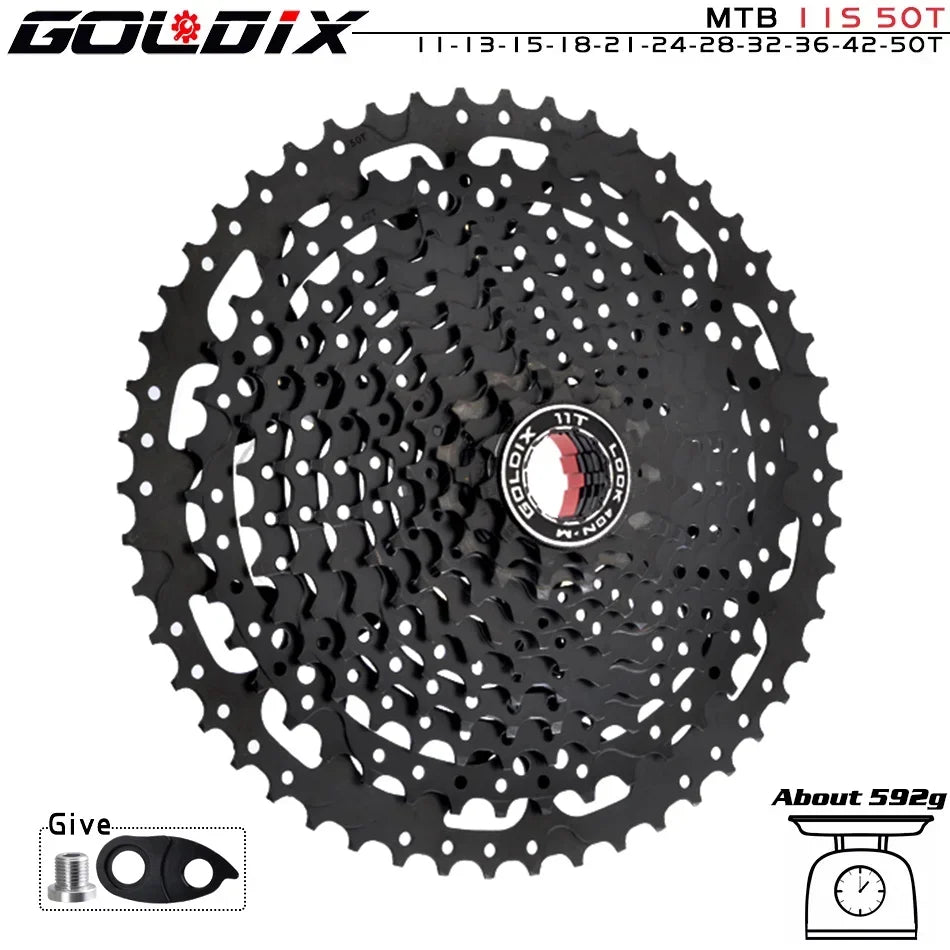 NEW Black MTB Cassette 8/9/10/11/12 Speed 40/42/46/50/50T K7 8/9/10/11/12v Bicycle Freewheel Bicycle Sprocket for Shimano HG Bicycle Accessories Sports Supplies