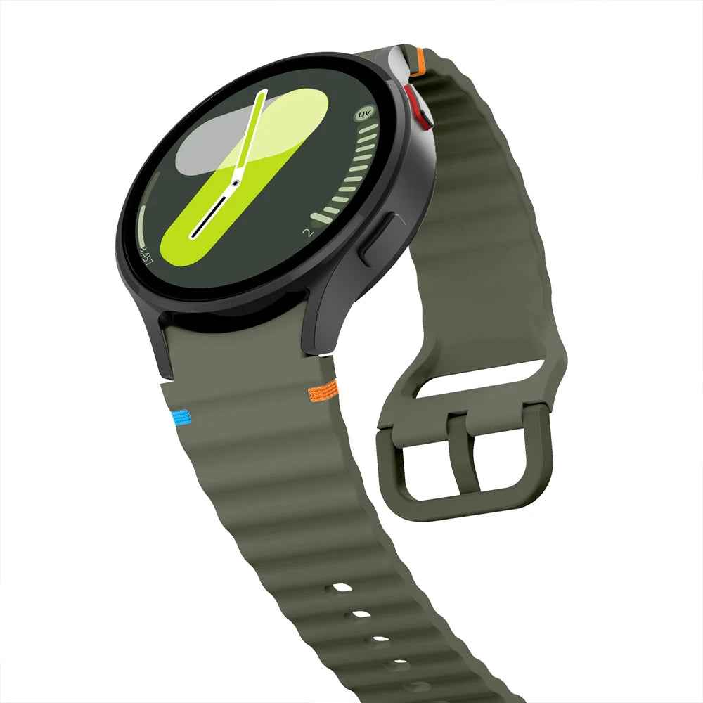 NEW for Samsung Galaxy Watch 7 Band FE/5 Pro/6/4 Classic 44mm 40mm Original Silicone Sport Belt Bracelet Galaxy Watch 7 Strap