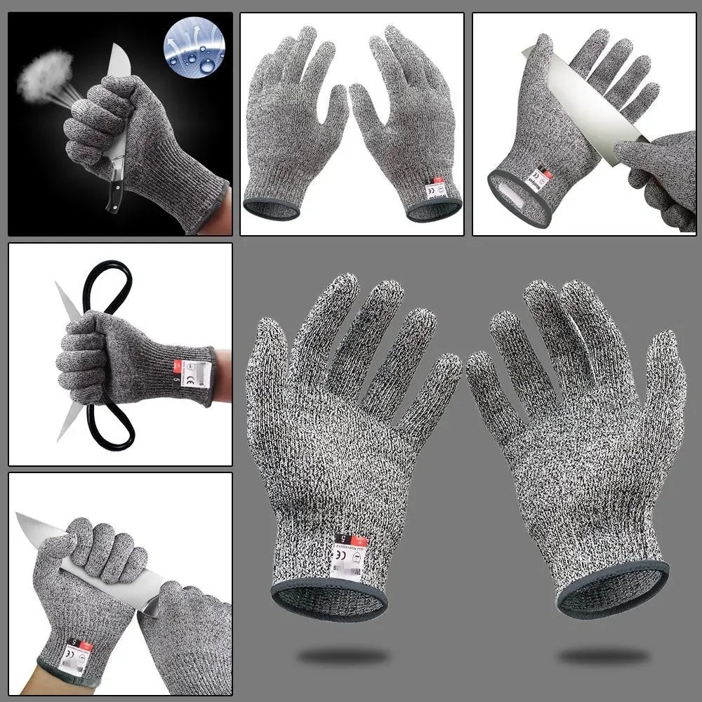 NEW Arrivals XXS-XL Size Level 5 Safety Anti Cut Gloves High-Strength Industry Kitchen Gardening Anti-Scratch Anti-Cut Glass Cutting Multi-Purpose Top Quality Class 5 Gloves