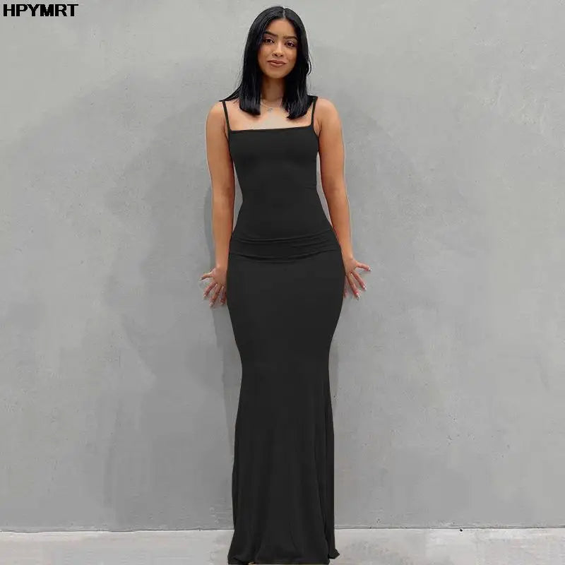 NEW Arrivals 8 Colors Satin Slip Sleeveless Backless Slim Sexy Maxi Dress Spring Women Party Y2K Concise Bodycon Elegant Dresses Female Clothing Summer Evening Beach Party Dress