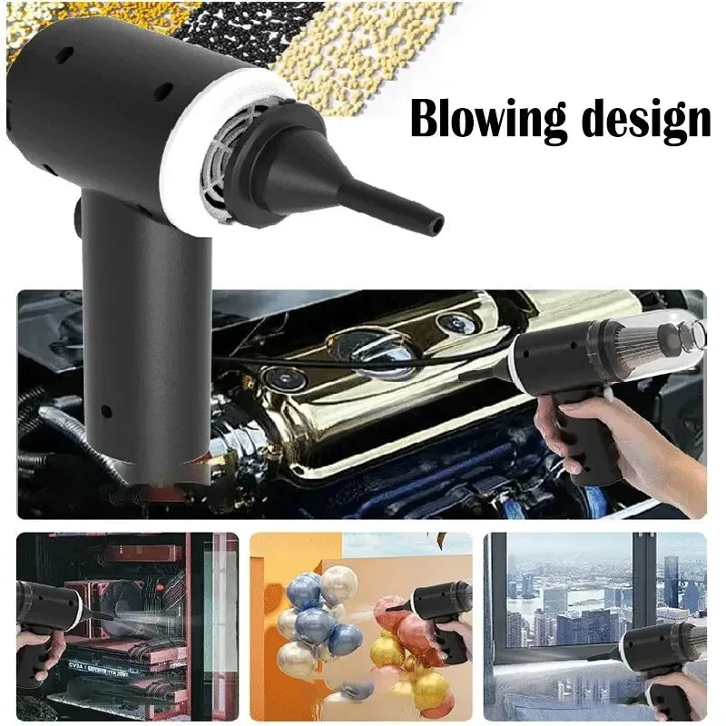 NEW Arrivals 9000PA Wireless Car Vacuum Cleaner USB Charging 1200mAh Portable Cleaning Appliance Mini Wet and Dry Vacuum Cleaner Household Car Cleaning Supplies
